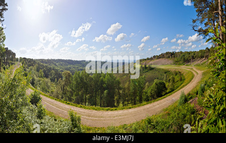 Die Lage der alten A3 London Portsmouth Road in Hindhead, nach zurück zu Heide wiederhergestellt wird. Stockfoto