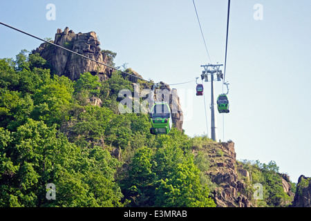 Seilbahn, Thale, Harz Mountains, Sachsen-Anhalt, Deutschland Stockfoto