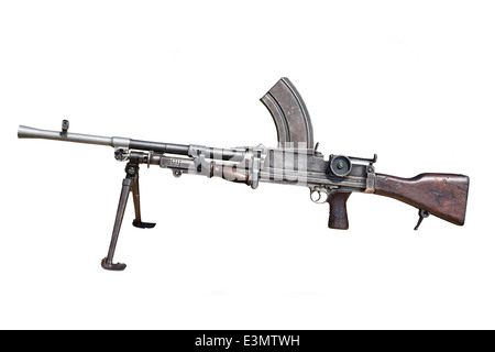 Einen Ausschnitt von einem.303 LMG zwingt Bren leichte Maschinengewehr auf einem Zweibein verwendet ausgiebig von Briten & verbündet, während des 2. Weltkrieges & anschließend Stockfoto