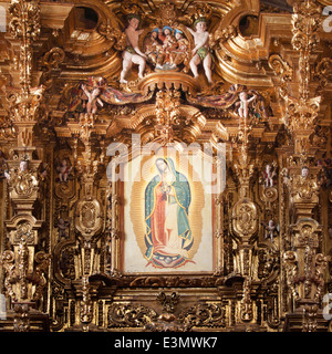 Jungfrau von Guadalupe in der Kirche Santa Rosa in Morelia, Michoacan, Mexiko. Stockfoto