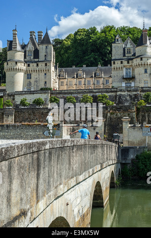 Château d'Ussé, eines der Schlösser des Loire-Tals bei Rigny-Ussé, Indre-et-Loire, Frankreich Stockfoto