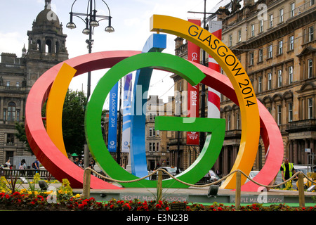 Commonwealth Games Skulptur George Square Glasgow Stockfoto