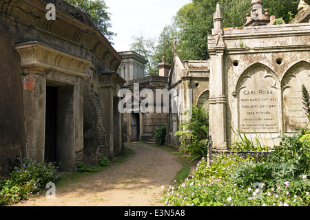 Kreis der Libanon - Friedhof - Camden - London Highgate (West) Stockfoto