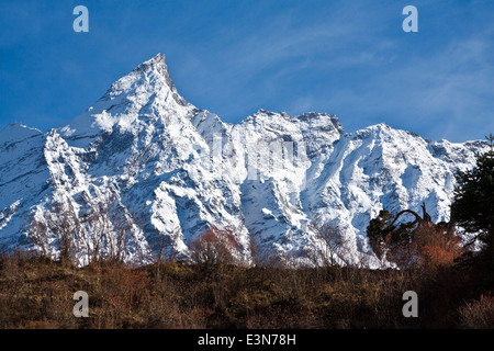 SIMNANG HIMAL wie auf der ganzen MANASLU Trekking - NUPRI REGION NEPALS gesehen Stockfoto