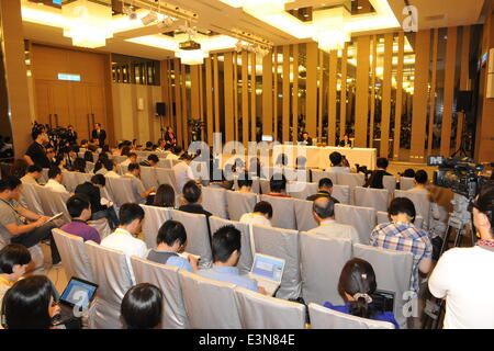 Taiwan Taoyuan, China. 25. Juni 2014. China Taiwan Festland Rat hält eine Pressekonferenz in Taoyuan, Taiwan in Südost-China, 25. Juni 2014. © He Junchang/Xinhua/Alamy Live-Nachrichten Stockfoto