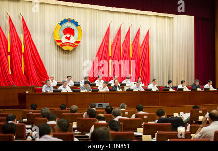 Peking, China. 25. Juni 2014. Das vierte lernen Seminar ist durch den ständigen Ausschuss des 12. Chinesen politischen Beratenden Konferenz Nationalkomitees in Peking, China, 25. Juni 2014 statt. © Xie Huanchi/Xinhua/Alamy Live-Nachrichten Stockfoto