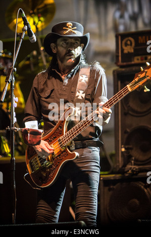 Mailand Italien. 24. Juni 2014. Die britische Hard Rock-Band Motörhead tritt bei Ippodromo del Galoppo Stockfoto