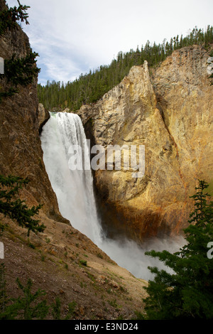 Sprühen Sie aus dem unteren fällt der Yellowstone River von Onkel Toms Trail auf der South Rim des Grand Canyon gesehen Stockfoto
