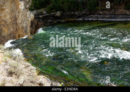 Oben auf dem unteren fällt der Yellowstone River gesehen von der Aussichtsplattform auf der North Rim des Grand Canyon Stockfoto