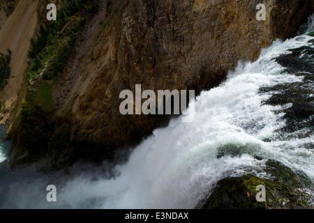 Oben auf dem unteren fällt der Yellowstone River gesehen von der Aussichtsplattform auf der North Rim des Grand Canyon Stockfoto