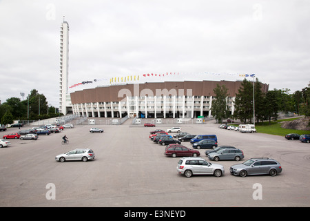 Olympiastadion von Helsinki Stockfoto