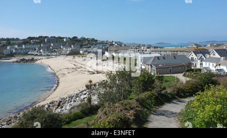 Porth Cressa Bay, Hugh Town, St. Marien, Isles of Scilly -1 Stockfoto