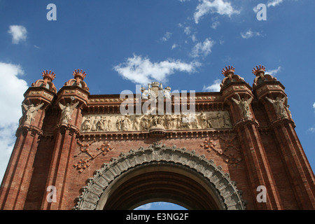 Arc de Triomf Barcelona Stockfoto