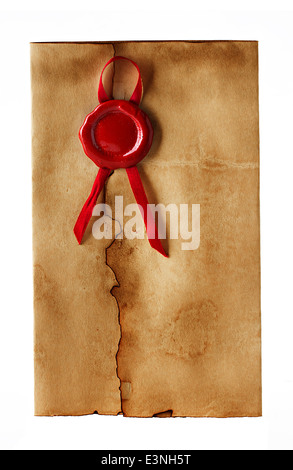 alte, Vintage Umschlag isoliert Stockfoto