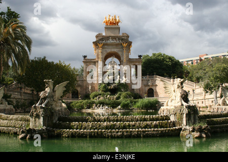 Font De La Cascada Barcelona Stockfoto