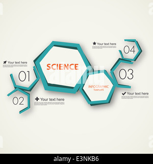 Wissenschaft-Infografik-Vorlage Stockfoto