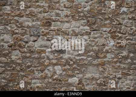 Sehr alte Burg Wand Hintergrund Stockfoto