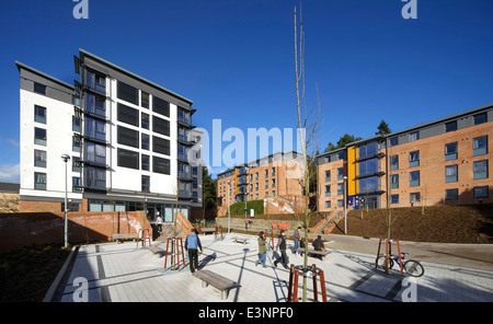 Birks Hall University of Exeter Exeter. Willmore Iles Architekten haben eine große Entwicklung der studentisches Wohnen am abgeschlossen. Stockfoto