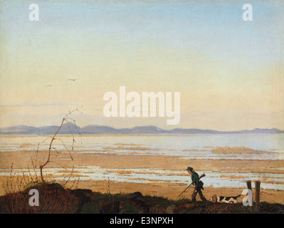 Johan Thomas Lundbye - einen Abend neben See Arresø - 1837 - MET Museum - New York Stockfoto