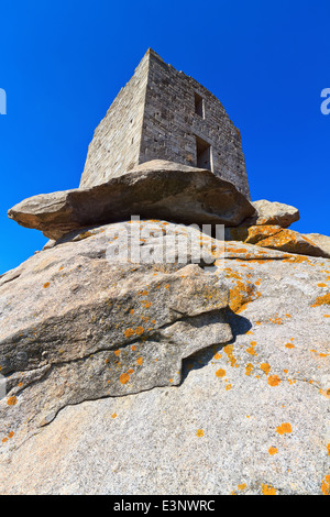 alten San Giovanni Sichtung Turm in Insel Elba, Tuscany. Italien Stockfoto