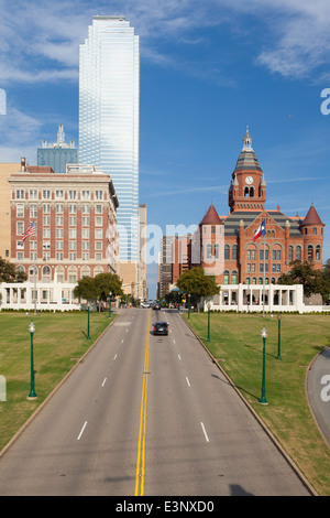 Grashügel (Website der Kennedy-Ermordung), Dealey Plaza Historic District, West End, Dallas, Texas, Vereinigte Staaten von Amerika Stockfoto