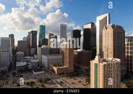 Skyline von Downtown, Houston, Texas, Vereinigte Staaten von Amerika Stockfoto