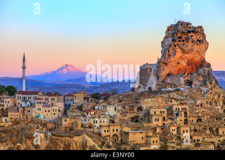 Panoramablick auf Ortahisar Dorf Stockfoto