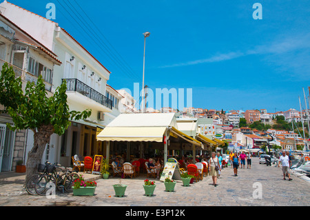 Seaside Promenade, Pythagoreio, Samos, Ägäis, Griechenland, Europa Stockfoto