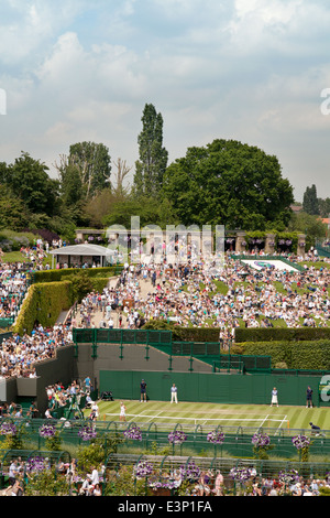 Wimbledon Tennis - Massen bei den All England Lawn Tennis Championships, Juni 2014 Stockfoto