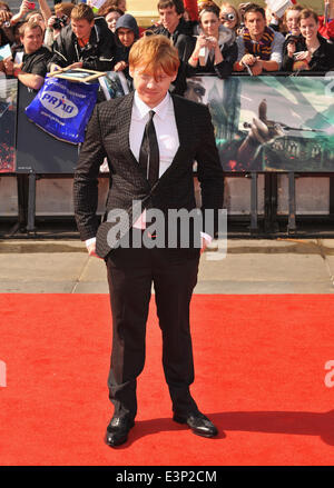 London, UK, UK. 7. Juli 2011. Rupert Grint besucht die Weltpremiere von "Harry Potter und die Heiligtümer des Todes Teil 2" am Trafalgar Square. © Ferdaus Shamim/ZUMA Wire/ZUMAPRESS.com/Alamy Live-Nachrichten Stockfoto