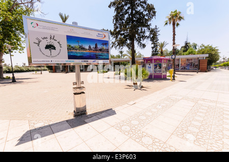 Schild am Maroc Telecom Cyber Parc in Marrakesch, Marokko Stockfoto