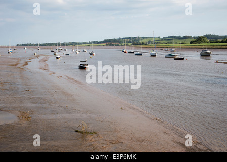 Fluß Exe bei Topsham Exeter Devon England UK Ebbe Stockfoto