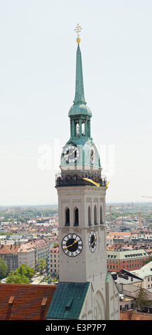 München, Turm der "Sankt Peter" - Kirche - München, Bayern, Deutschland, Europa Stockfoto