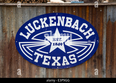 Musikszene in winzigen Luckenach, Texas, USA Stockfoto