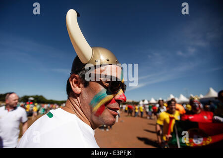 Brasilia, Brasilien. 26. Juni 2014. Vor eine Gruppe G-match zwischen Portugal und der FIFA WM 2014 in Brasilia, Brasilien, Ghana 26. Juni 2014 ist ein Verfechter von Portugal gesehen. © Jhon Paz/Xinhua/Alamy Live-Nachrichten Stockfoto