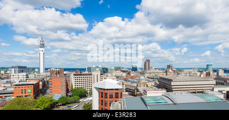 Birmingham-Skyline Panorama und Dächer Birmingham West Midlands England UK GB EU Europa Stockfoto