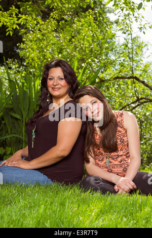Mutter und Tochter Porträt Stockfoto