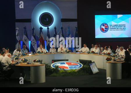Punta Cana, Dominikanische Republik. 27. Juni 2014. SICA (zentralamerikanischen Integrationssystem) Gipfeltreffen in Puna Cana, Dominikanische Republik, am 27. Juni 2014. © Roberto Guzman/Xinhua/Alamy Live-Nachrichten Stockfoto
