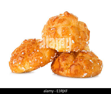 Choux Pastry isoliert auf weiss Stockfoto