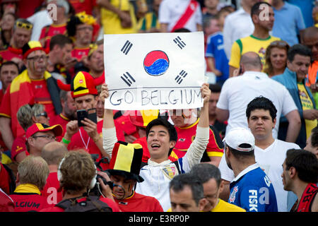 Sao Paulo, Brasilien. 26. Juni 2014. Fußball-Fans: FIFA World Cup Brasilien 2014 Gruppe H-Match zwischen Südkorea 0-1 Belgien im Arena Corinthians Stadion in Sao Paulo, Brasilien. © Maurizio Borsari/AFLO/Alamy Live-Nachrichten Stockfoto