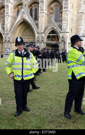 London, UK. 28. Juni 2014. Polizei bei der Independent Living Fund Protest Westminster Abbey London Uk 28. Juni 2014 Credit: Prixpics/Alamy Live News Stockfoto