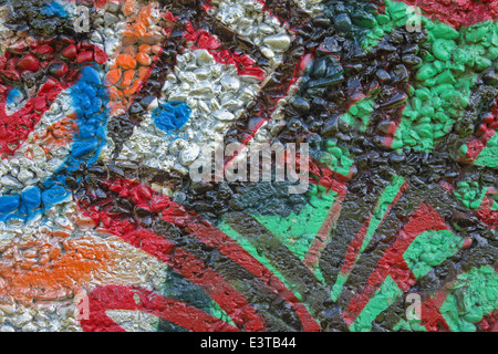 Graffiti auf der Betonwand Stockfoto