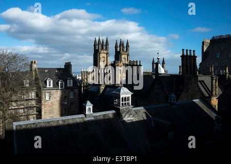 Edinburghs Stadtansicht von oben Stockfoto