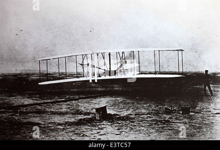 Wright Bruder 1. Flug bei Kitty Hawk Stockfoto