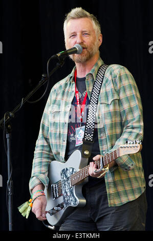 Glastonbury, UK. 29. Juni 2014. Billy Bragg führt auf dem Glastonbury Festival. Bildnachweis: James McCauley/Alamy Live-Nachrichten Stockfoto