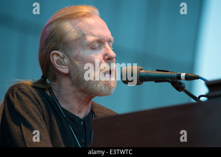 LINCOLN, CA - 29. Juni: Gregg Allman führt an Thunder Valley Casino Resort in Lincoln, Massachusetts am 29. Juni 2014 Stockfoto