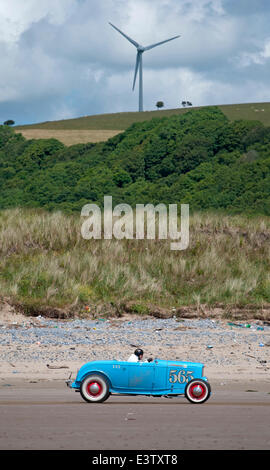 Pendine Sands, UK. 29. Juni 2014. Vintage Hot Rod Association - Hot Rod Rennen im Pendine Sands in Carmarthenshire im Südwesten von Wales. Bildnachweis: Phil Rees/Alamy Live-Nachrichten Stockfoto