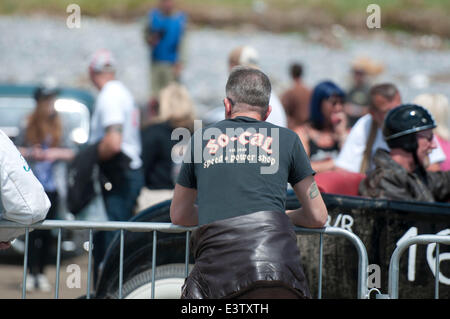 Pendine Sands, UK. 29. Juni 2014. Vintage Hot Rod Association - Hot Rod Rennen im Pendine Sands in Carmarthenshire im Südwesten von Wales. Bildnachweis: Phil Rees/Alamy Live-Nachrichten Stockfoto