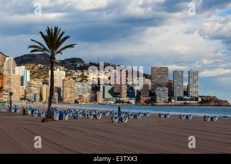 Strand von Benidorm Stockfoto