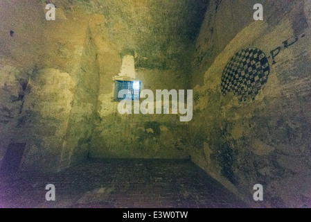 Einem dunklen Verlies im Schloss Estense in Ferrara, Italien. Stockfoto